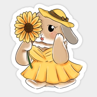 Yellow Rabbit Outfit _ Bunniesmee Sticker